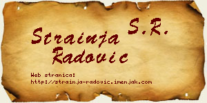 Strainja Radović vizit kartica